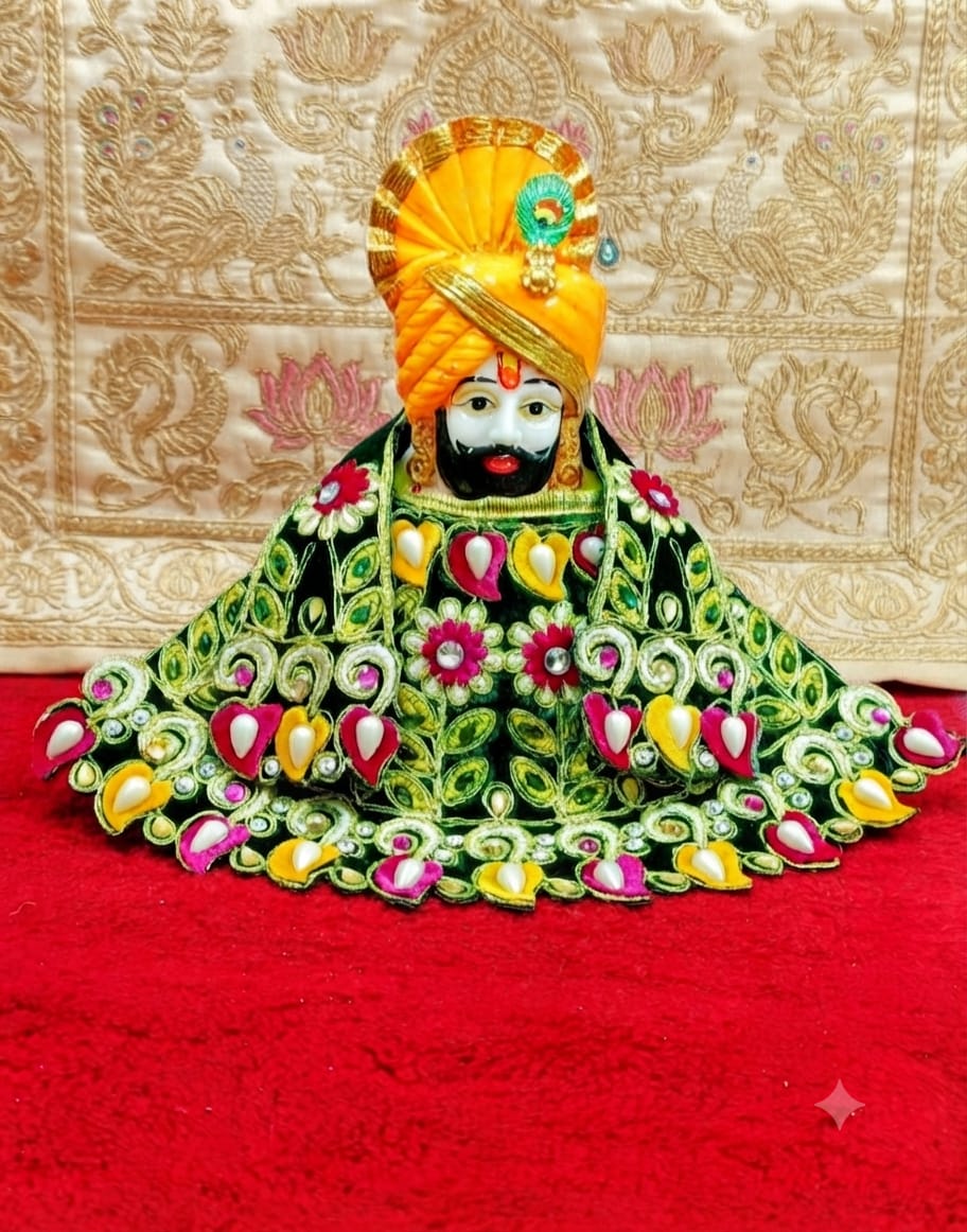 Blue Heavy Embroidery Work Dress For Khattu Shyam Baba Blue Heavy Embroidery Work Dress For Khattu Shyam Baba