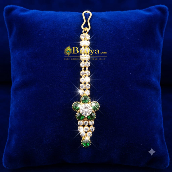 Fancy Green Maag Tika For Radha Ji (2.5 inch)