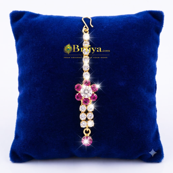 Fancy Purple Maag Tika For Radha Ji (2.5 inch)