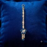 Fancy Skyblue Maag Tika For Radha Ji (2.5 inch)