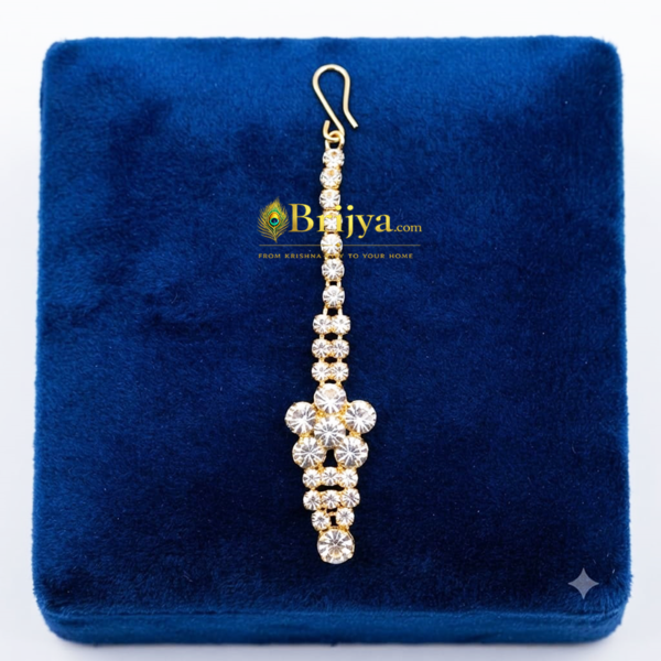 Fancy White Maag Tika For Radha Ji (2.5 inch)