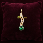 Green Stone Maag Tika For Radharani(1inch)