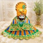 Green silk fabric full embroidery Poshak For Khattu Baba
