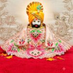Heavy Pearl Stone Work Peach vastra For khattu shyam baba