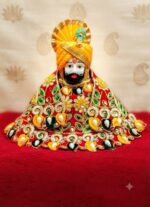 Heavy Kalabattu Pearl Work Red Khattu Shyam Poshak