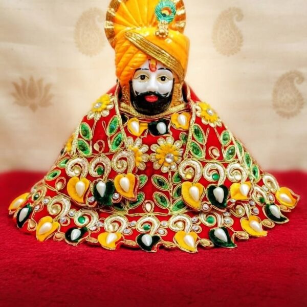 Heavy Kalabattu Pearl Work Red Khattu Shyam Poshak