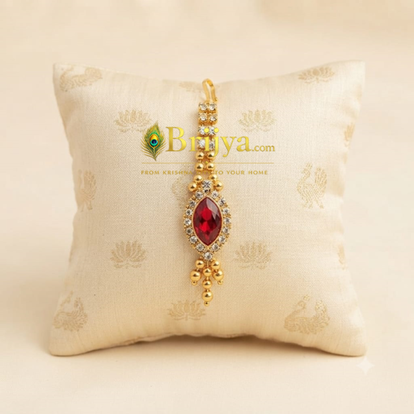 Red Stone Maag Tika For Radha Rani (2inch)