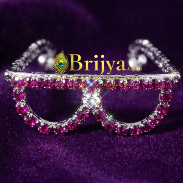 Purple stone goggles For Gopal Ji(1 inch )