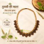 Premium Tulsi Bead Necklace with 16 Kadamba Radha Locket