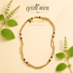3 layar Tulsi Prayer Mala with Red chandan Dana